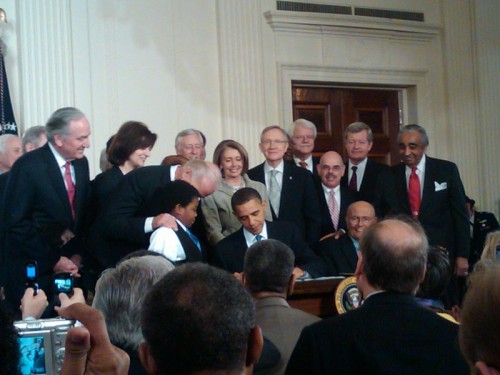 Pres. Obama Signing Healthcare Law
